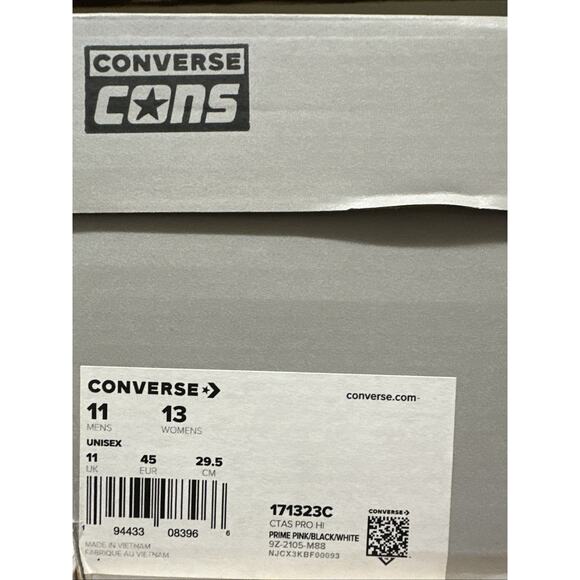 Size 11- Converse Chuck Taylor All Star Pro High Prime Pink Cracked Print - Picture 6 of 6